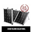 250W Folding Solar Panel Kit 12V Mono - Wa 4x4 Camping And Accessories 