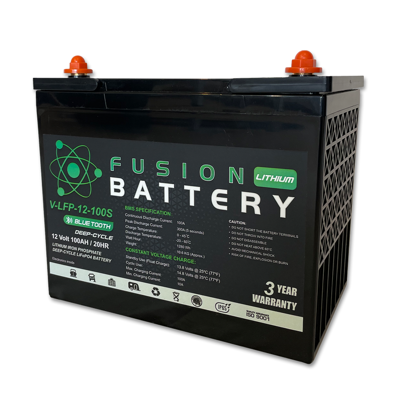 Fusion V-LFP-12-100S Deep-Cycle 12V 100Ah Lithium Battery