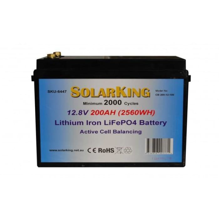 Solarking 200Ah 12V Lithium Battery LiFePo4 100A BMS Prismatic Cell Active Balancing - Wa 4x4 Camping And Accessories 