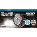 THUNDER LED DRIVING LIGHT ROUND 220MM - Wa 4x4 Camping And Accessories 